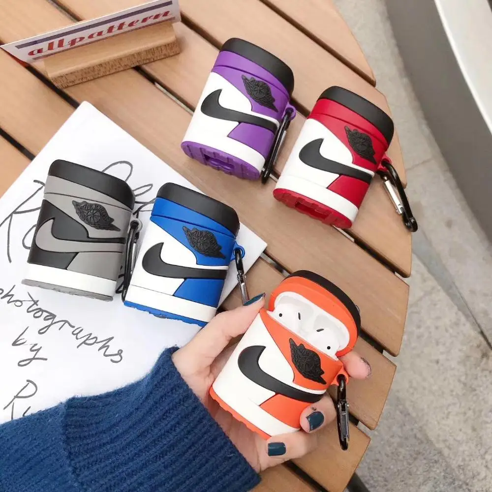 3D Модный чехол для спортивной обуви, наушников для Apple Airpods 1/2, стереоскопический силиконовый защитный чехол для наушников, аксессуары