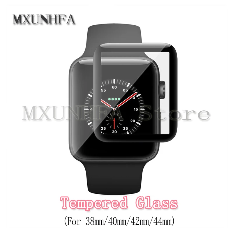 Закаленное стекло с полным покрытием для iWatch 4 5 40 мм 44 пленка защиты экрана