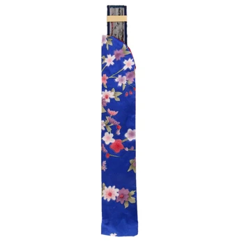 

3x Silk Foldable Chinese Style Hand Fan Gift Bag Holder Protector Pouch Case