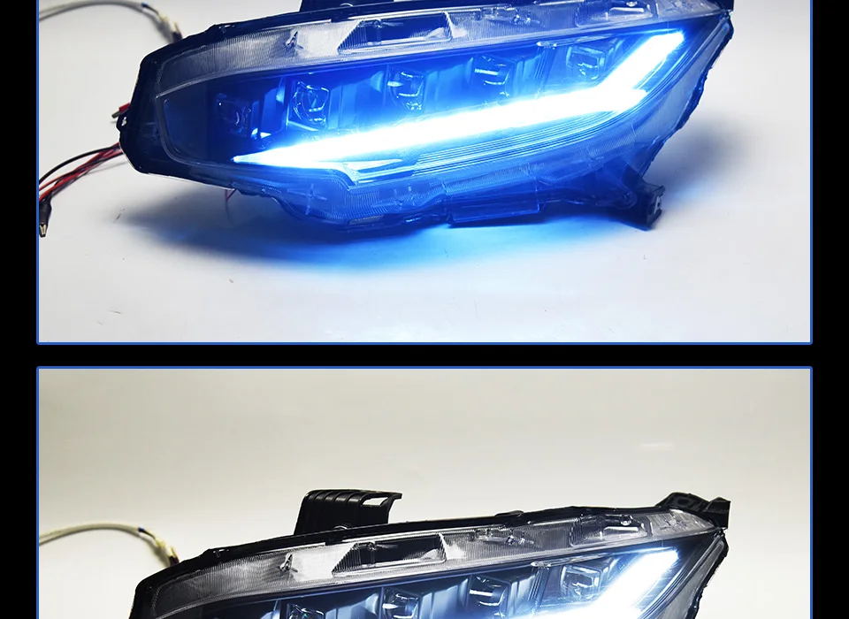 Фары для автомобиля Honda CIVIC X G10- DRL дневные ходовые огни головная лампа светодиодный Биксеноновая лампа Противотуманные фары, аксессуары для автомобиля