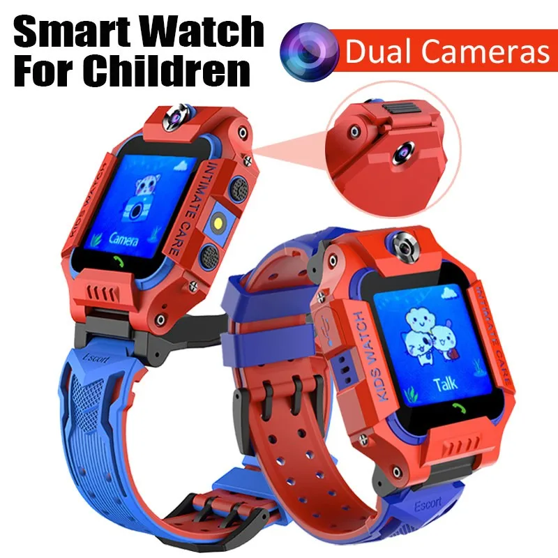 Dual Camera Children's Smart Watch 2G SIM Card Call Kids Smart Watches LBS Positioning Anti Lost Watch Phone For Baby Girls Boys