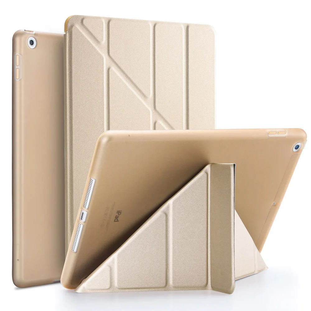 Чехол для ipad pro 12,9 чехол, GOLP pu кожаный смарт-чехол Мягкий ТПУ задний флип-чехол для ipad pro 12,9 дюйма - Цвет: Gold-1