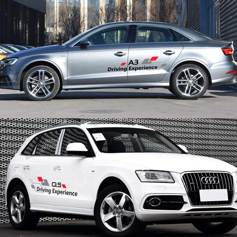 2 шт. автомобильные виниловые наклейки на дверь автомобиля 8 в A4 B6 B8 B7 A6 C5 C6 C7 Q5
