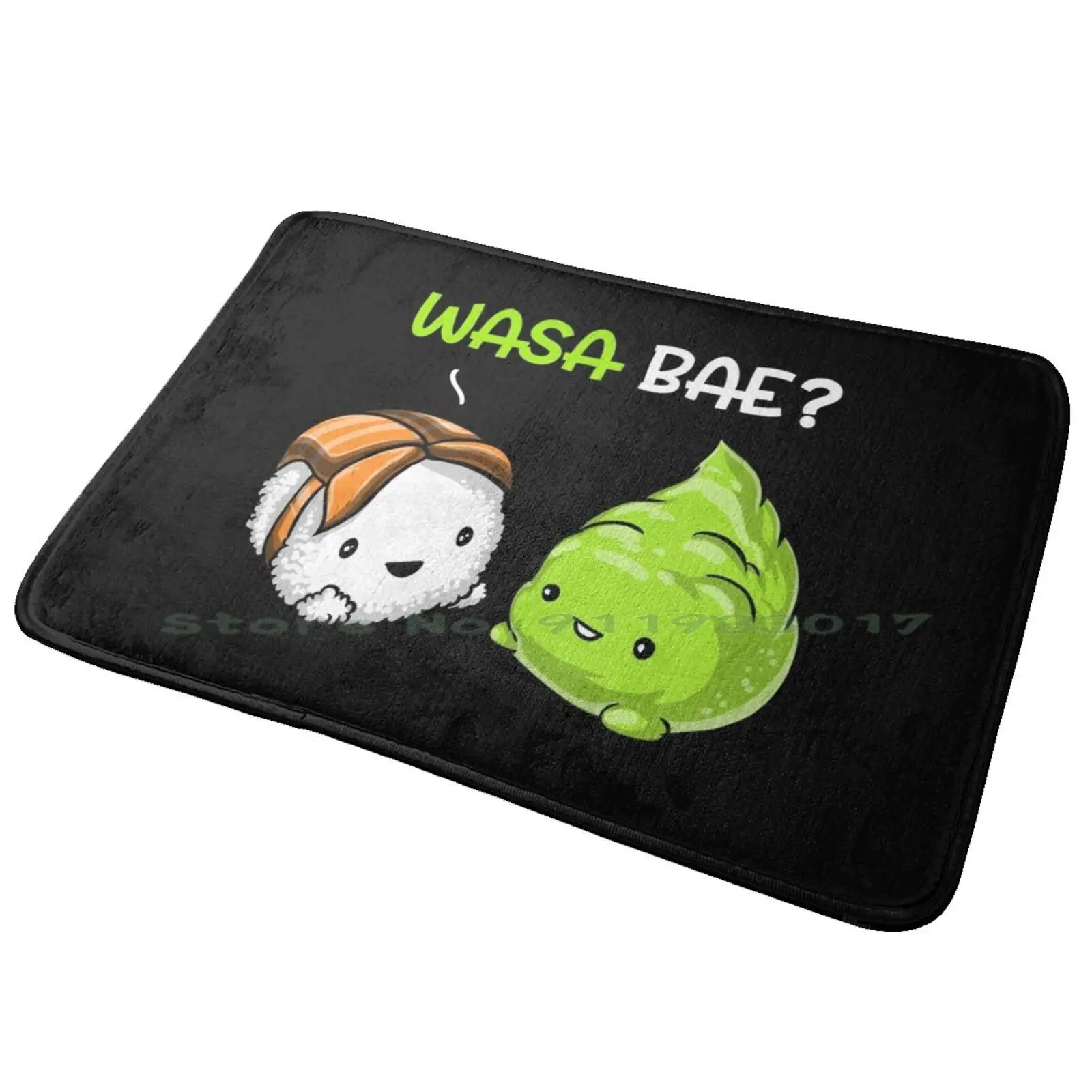 Sushi Wasabi Wasa Bae Porta D'Ingresso Tappetino Da Bagno Tappeto Kawaii Sushi Sushi Lover Wasabi Sushi Pun Divertente Sushi Cibo Giapponese