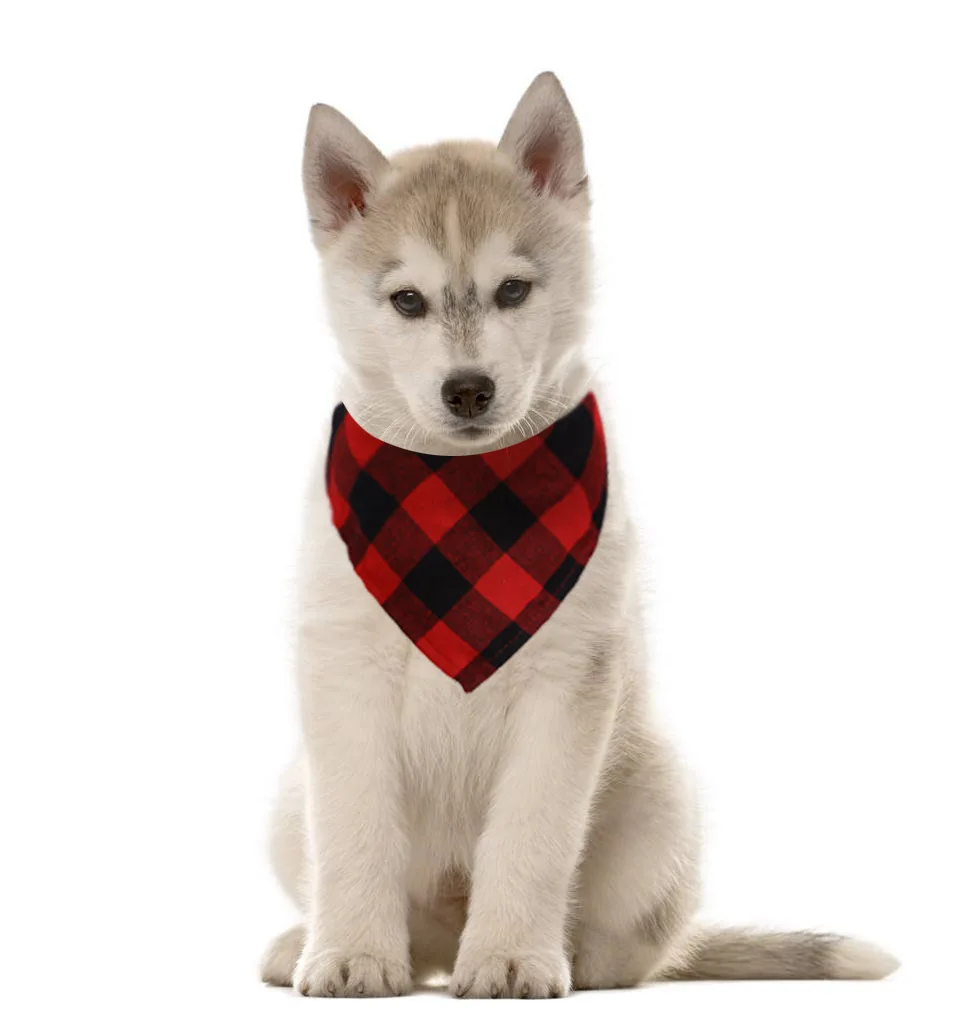 Christmas Pet Dog Adjustable Bandanas Pet Collar Scarf Bib Grooming Accessories Triangular Bandage for Small Medium Dogs Cats