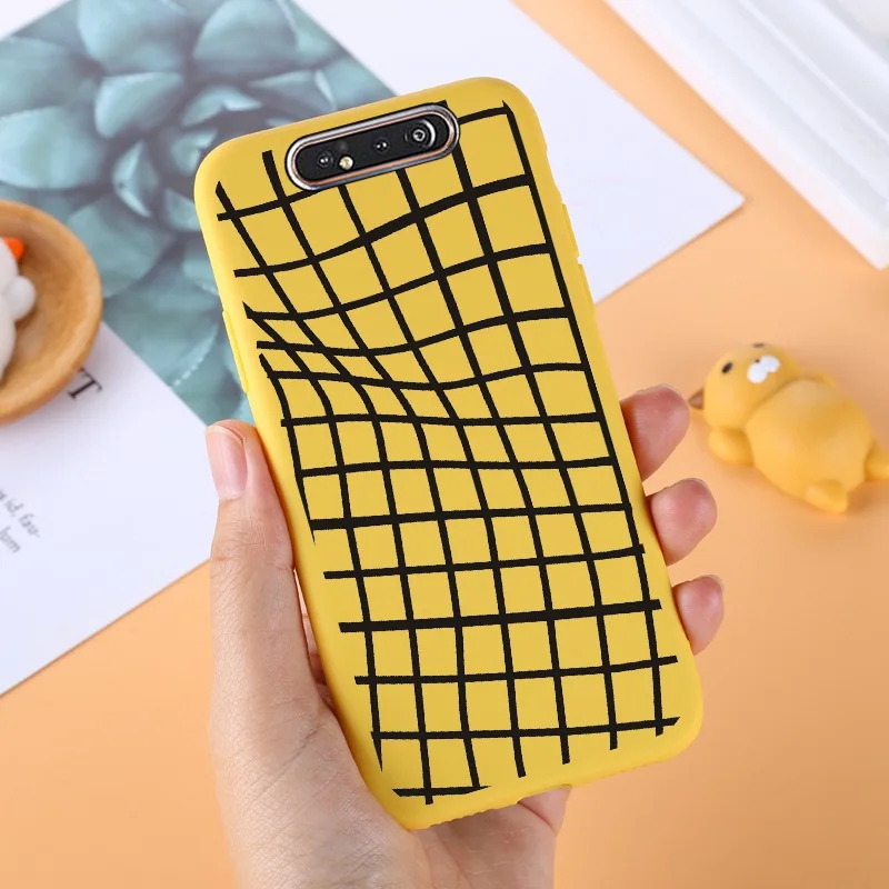 031 Yello ТПУ чехол для samsung Galaxy A80 силиконовый милый для samsung задняя крышка A 80 A805F A50 A70 A10 A20 A10S A40 протектор черный - Цвет: 031