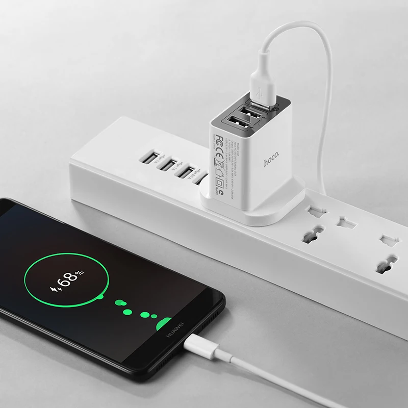 HOCO C48 10 шт./лот 18 Вт USB зарядное устройство для iPhone 11 Xs Max Великобритания вилка настенное зарядное устройство адаптер для samsung Xiaomi huawei