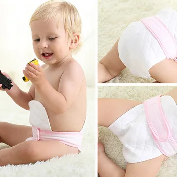 

10pcs Reusable Baby Diaper 3 Layer Insert Nappy Cloth Washable Eco-friendly Cotton Diaper Liner Baby Care Solid Color Diaper