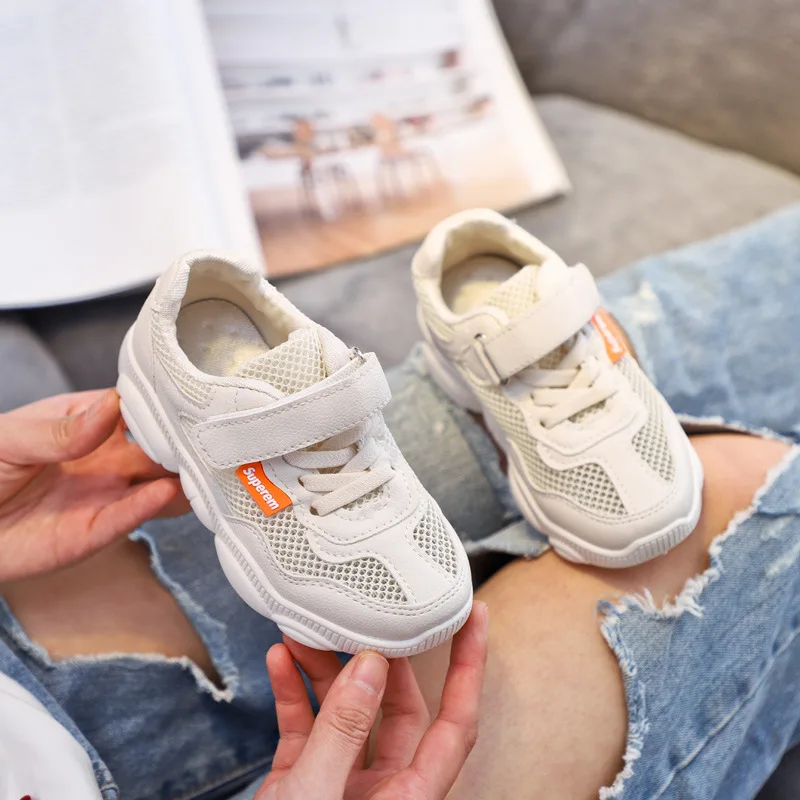 

2019 New Style Summer BOY'S Athletic Shoes Girls CHILDREN'S Shoes Punched Sheet Surface Big Kid Running Casual Single Mesh Shoes