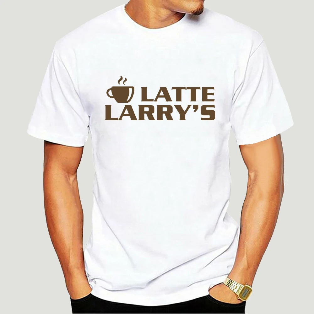 Футболка с логотипом LATTE LARRYS вдохновленная панцирным вашим энтузиазмом Дэвид