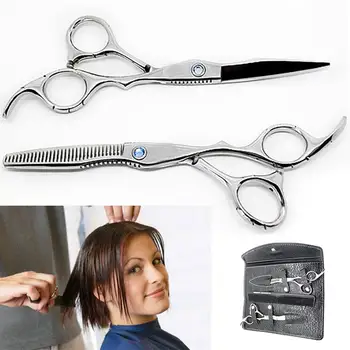 

Barber Tools Scissors Shears Hair Cutting Regular+Thinning +Black Case Home DIY 15cm Hair Scissor in stock drop shipping