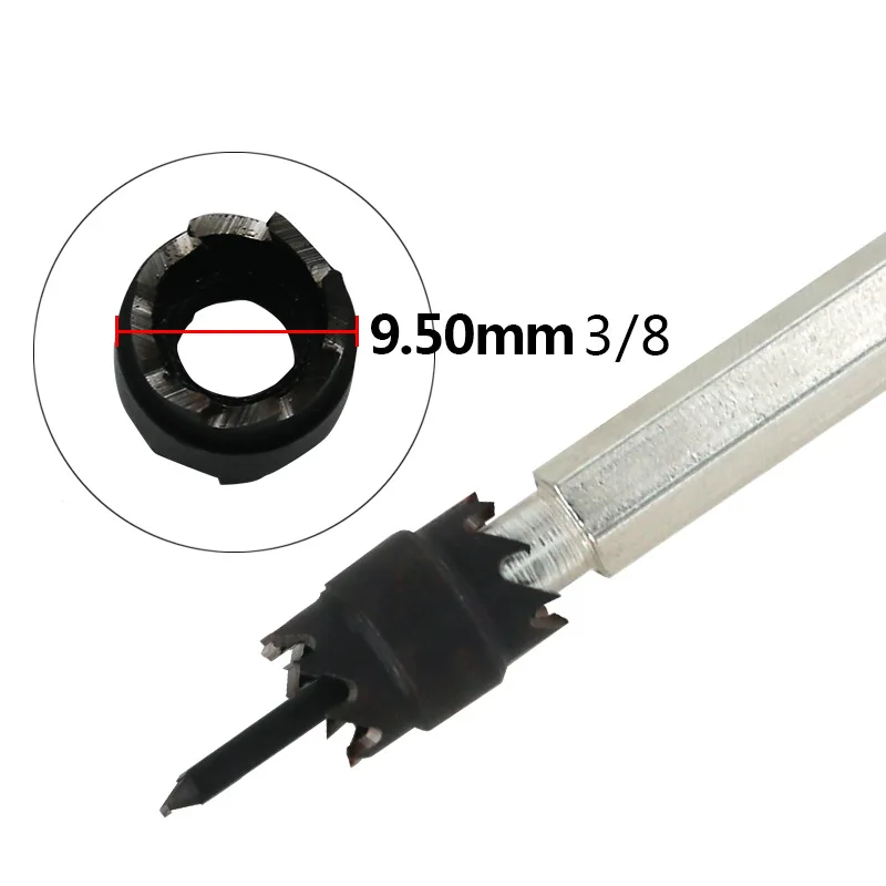 

1PC 3/8" (9.5mm) 5/16"(8mm) Hex Shank Double Sided Rotary Spot Weld Cutter Remover Sheetmetal Drill Bit Sawtoot Point Drill HSS