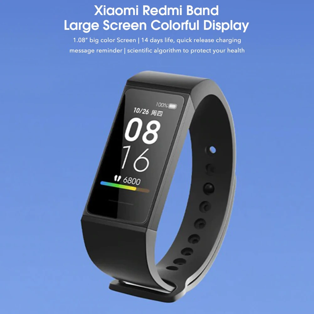 

Xiaomi Mi Band Smart Bracelet 4C Smartband 1.08inch Flat Color AMOLED Display Heart Rate Monitor 5ATM Waterproof Fitness Tracker