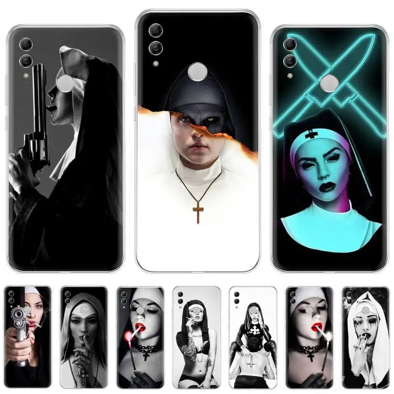 Милый чехол для телефона Sister Style Nun Cool Bling Huawei Honor 10 10i 20 5C 7 7A 8A 8S 8X 9 9X Pro Lite | Мобильные