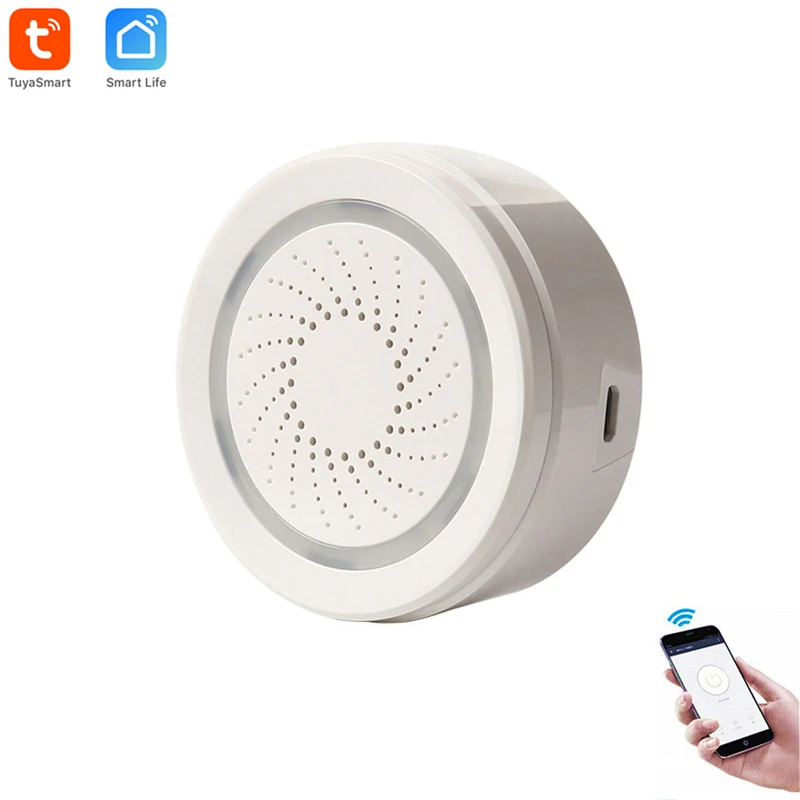 WiFi USB Alarm Sensor and App Notification Alerts compatible Alexa Google Home