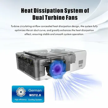 

T6 Led Mini High Definition Resolution Projector Smart Portable Wired Wifi On The Same Screen Red Home Theater Projector