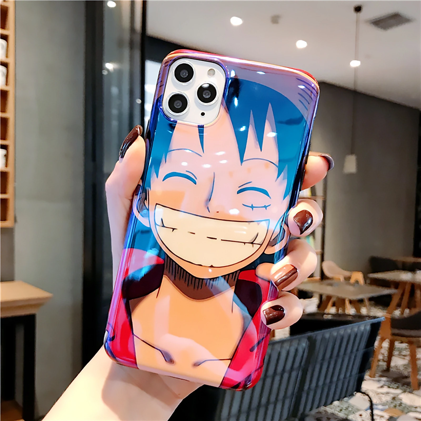 One Piece Monkey D Luffy Phone Case Cover For Iphone 12 Pro Max 11 Pro Max X Xr Xs Max 6 7 8 Plus Painting Calligraphy Aliexpress
