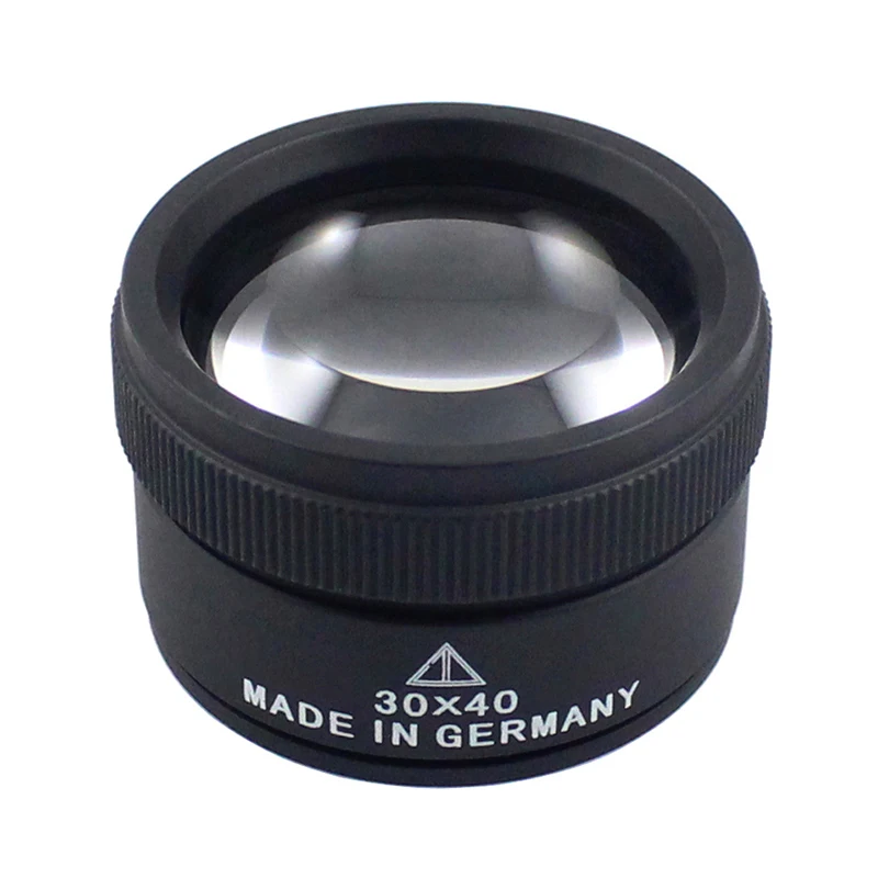 

JUNEJOUR Premium 30x 40mm Measuring Magnifier Magnifying Glass Lens Loop Microscope For Coins Stamps Jewelry Lupe