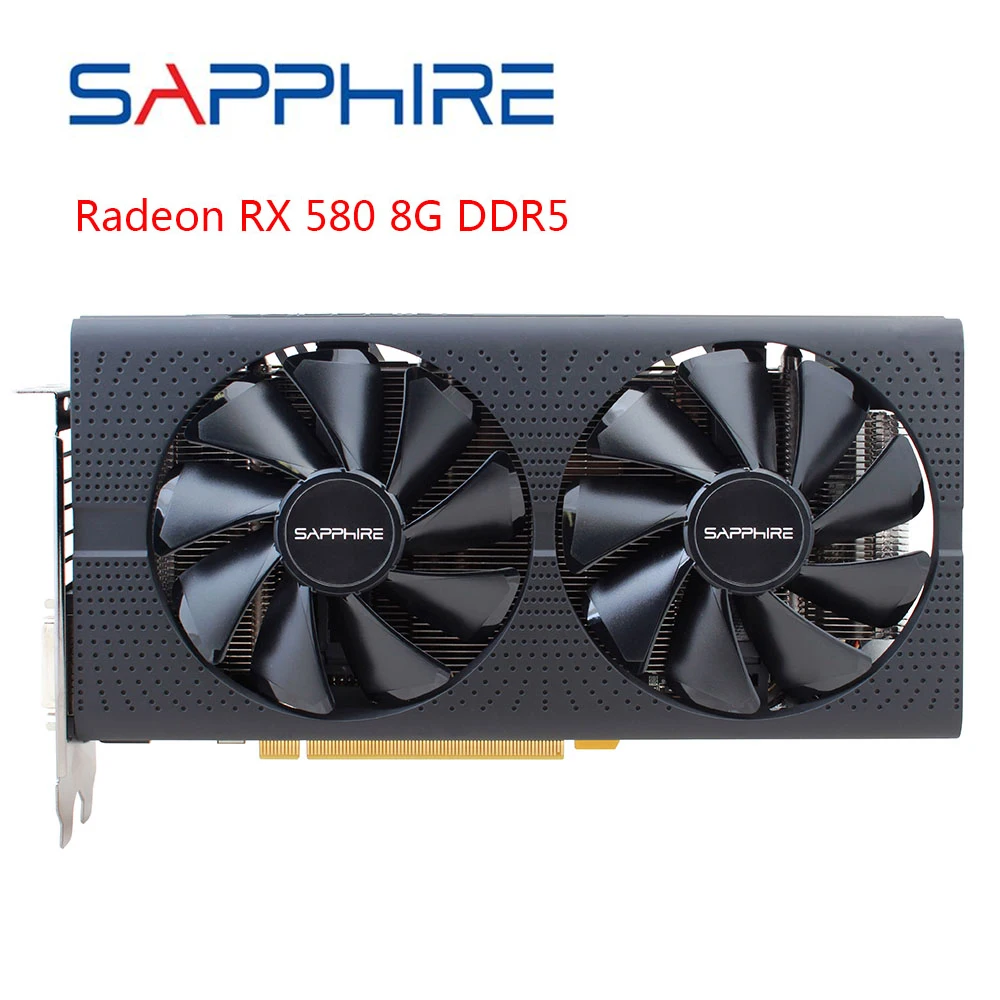 Видеокарта SAPPHIRE AMD RX580 Radeon 8 ГБ GDDR5 256bit PCI для настольного ПК игровая видеокарта