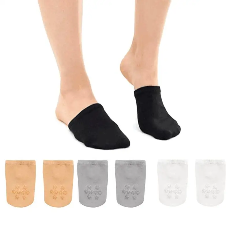 

Thin Front Foot Socks Invisible Non-slip Boat Socks Women Non-slip Silicone Embellished Invisible Forefoot Insole Heel