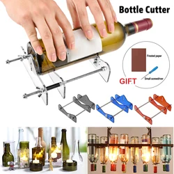 Cortador de garrafa de vidro de aço inoxidável, cortador de garrafa de vidro acrílico ajustável diy, máquina de corte para garrafas de vinho, cerveja, ferramentas de corte