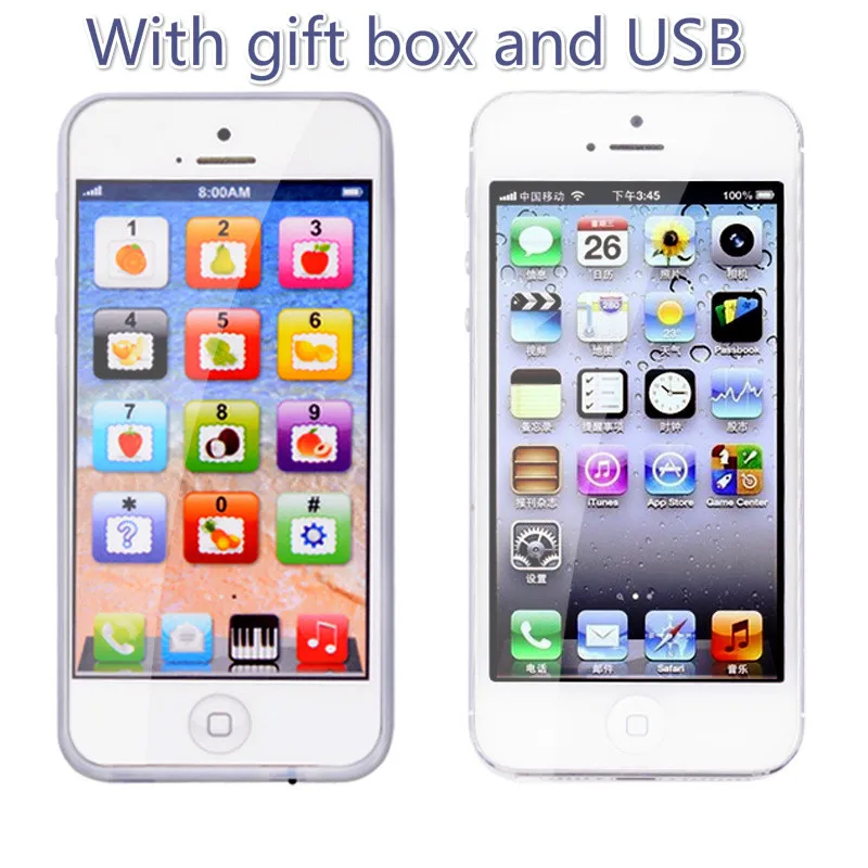 Educational font b toys b font Cellphone with LED Baby Kid Educational font b phone b