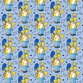 

Simpson Halloween Printed Cotton polyster Fabric Quilting Fabric Sewing Material for DIY Handbag Patchwork Fabric