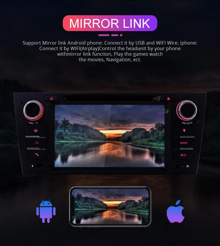 Flash Deal Besina 1 Din Android 9.0 Car DVD Player For BMW E90 E91 E92 E93 3 Series 4G+64G GPS Navigation Wifi Radio Multimedia Steer Wheel 7