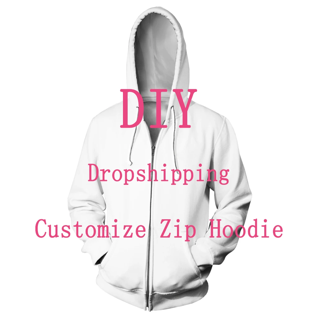 

We Accept Dear Customer Design Anime/Photo/Star/Singer Pattern/DIY Zip Hoodies Men/Women 3D Print Streetwear Fashion Zipper Tops