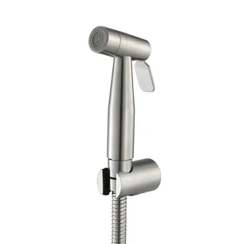 

Bathroom Bidet Faucet Sprayer Stainless Steel Brushed Chrome Bidet Sprayer Set for Toilet Shattaf Shower Bidet Doucheing