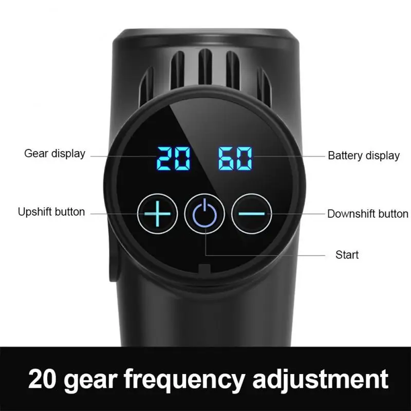 1200-3300r/min Electric Muscle Massager Therapy Fascia Massage Gun Exercising Body Relaxation Slimming Shaping Pain Relief