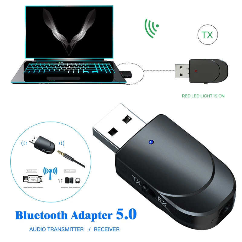 Bluetooth 5,0 передатчик приемник Мини AUX стерео адаптер для автомобиля Музыка ТВ SP99
