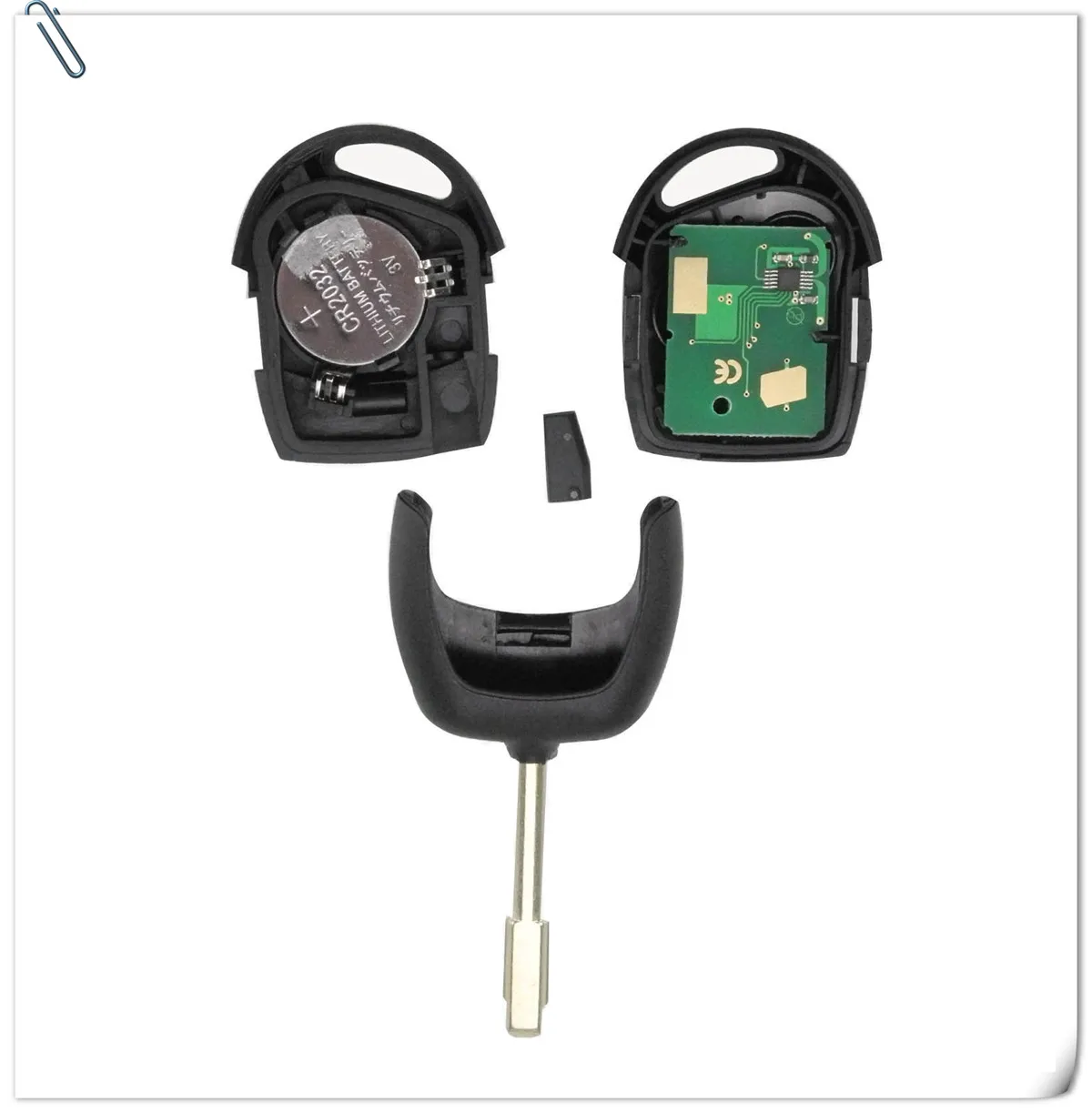 jingyuqin Car Remote Key Suit for Ford Fusion Focus Mondeo Fiesta Galaxy Transit Full Car Key 3 Buttons 433Mhz 4D60 ID63 Chip