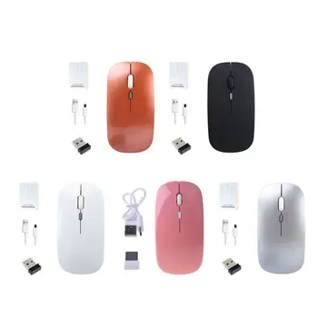 

2.4GHz Wireless Mouse Silent Ultra Thin Rechargeable USB Mice for Laptop PC