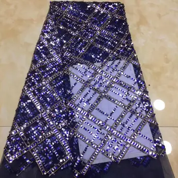 

Nigerian french net Lace Sophia-9.9913 Embroidered Cord Lace Fabric with full beads for bridal dress