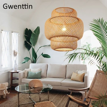 

Bamboo Pendant Light Japanese Southeast Asia Home Decor Hanging Lamps for Dining Living Room Modern Led Light Fixtures Luminaire