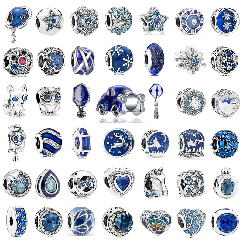 

Женский браслет с синими бусинами и морскими звездами