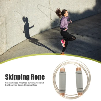 

Jumping Rope Kit Fitness Equipment Bearings Sports Speed Weighted Skipping Rope for Easy Safety Exercise Accessories