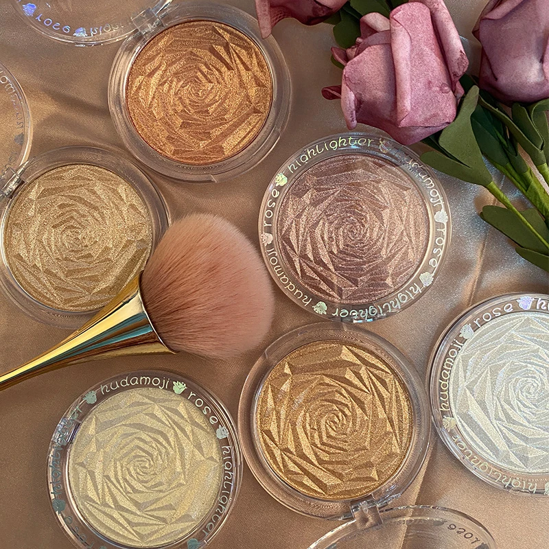 

HUDAMOJI 6 Colors Highlighter Face Glitter Powder Palette Makeup Glow Face Contour Shimmer Illuminator Highlight Cosmetics