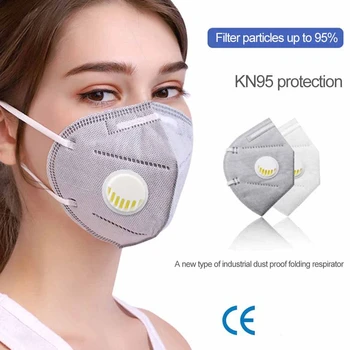 

5-layer Half Face filter Respirator Mask Anti-dust Mouth Mask Anti-fog Strong Protective Breathable Masks with Breathing Valve