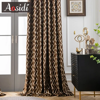 

Gold Foil Print Velvet Blackout Curtains For Bedroom Living Room Soundproof Modern Windows Curtain High Shading Custom Made Sala