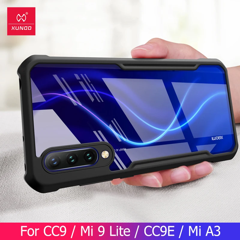 Shookproof чехол для телефона Xiaomi Redmi CC9 CC9E Mi9 Lite A3 чехол прозрачный деловой Модный чехол-бампер дизайн подушки безопасности Xundd