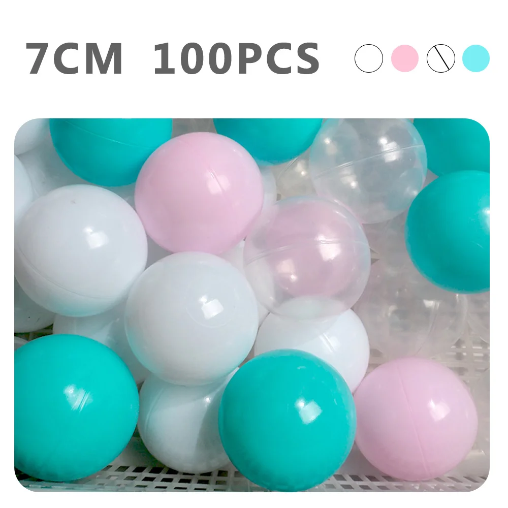 100 шт./лот 7 см пластиковые шарики для плавания для детей, игрушки для плавания на открытом воздухе, забавная игра для сухого бассейна, Экологически чистая красочная мягкая океанская Сфера - Цвет: WJ3709F