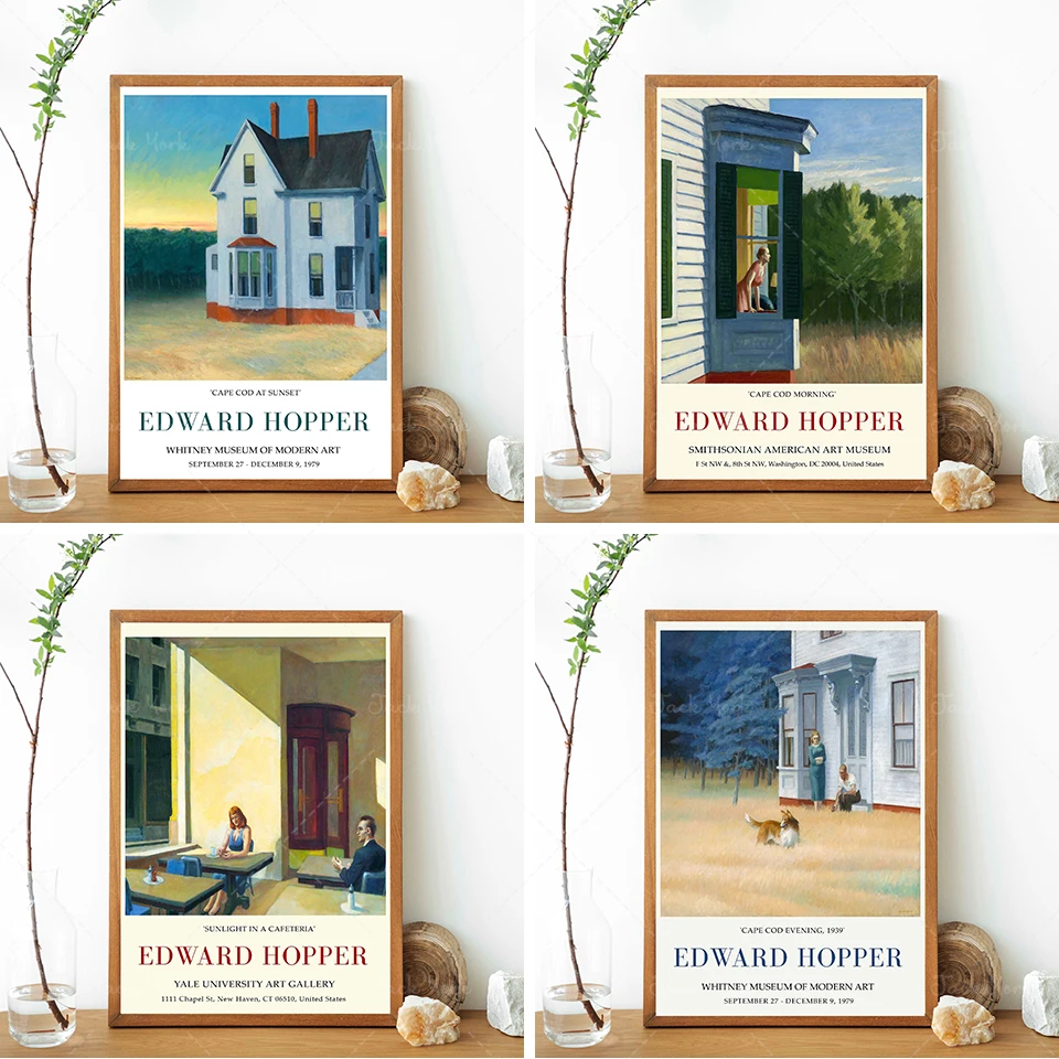 Edward Hopper Print, Nighthawks Print, Hopper Exhibition Poster, Arte Moderna, Fine Art-Idea Regalo-Wall Art Poster Print