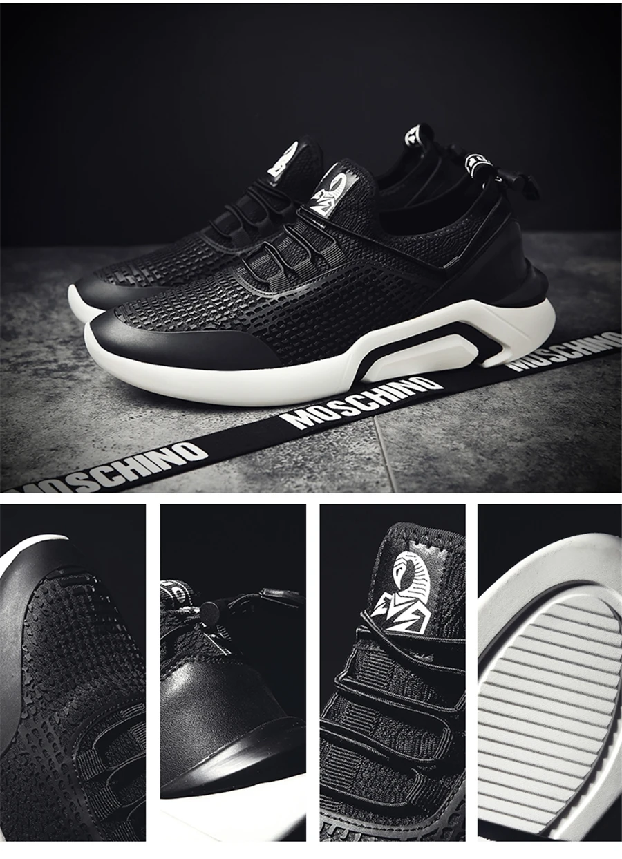 CREDRIZK/черные мужские кроссовки; спортивная обувь; легкая обувь; zapatillas hombre Deportiva; Брендовая обувь для бега; мужская обувь на шнуровке; chaussure homme