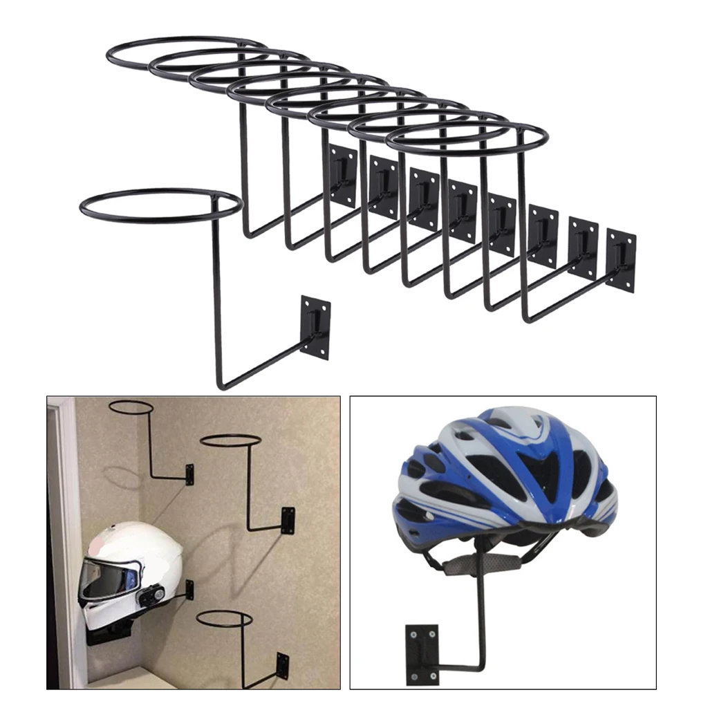 9 Pieces Alloy Helmet Storage Holder for Hockey Hat Space Saving Motorbike