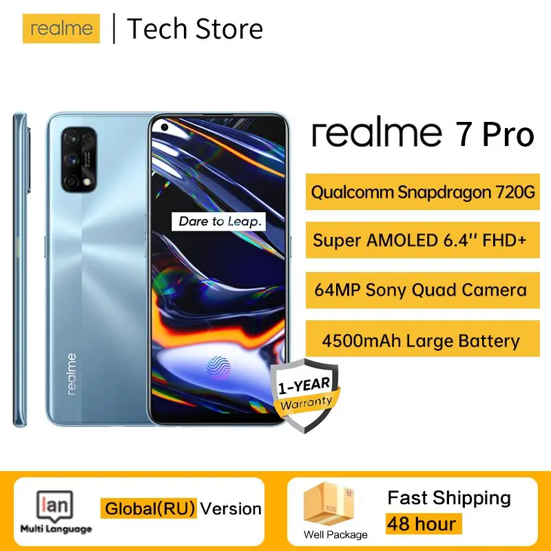 Realme Snapdragon 720G 128gb LTE/WCDMA/GSM NFC Supervooc Octa Core Face Recognition 64mp