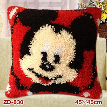 

Embroidery Pillowcase Latch Hook Tapestry Kit Pillow DIY Needlework Crochet Hook Pillows Flower Knitting Embroidery Handicrafts