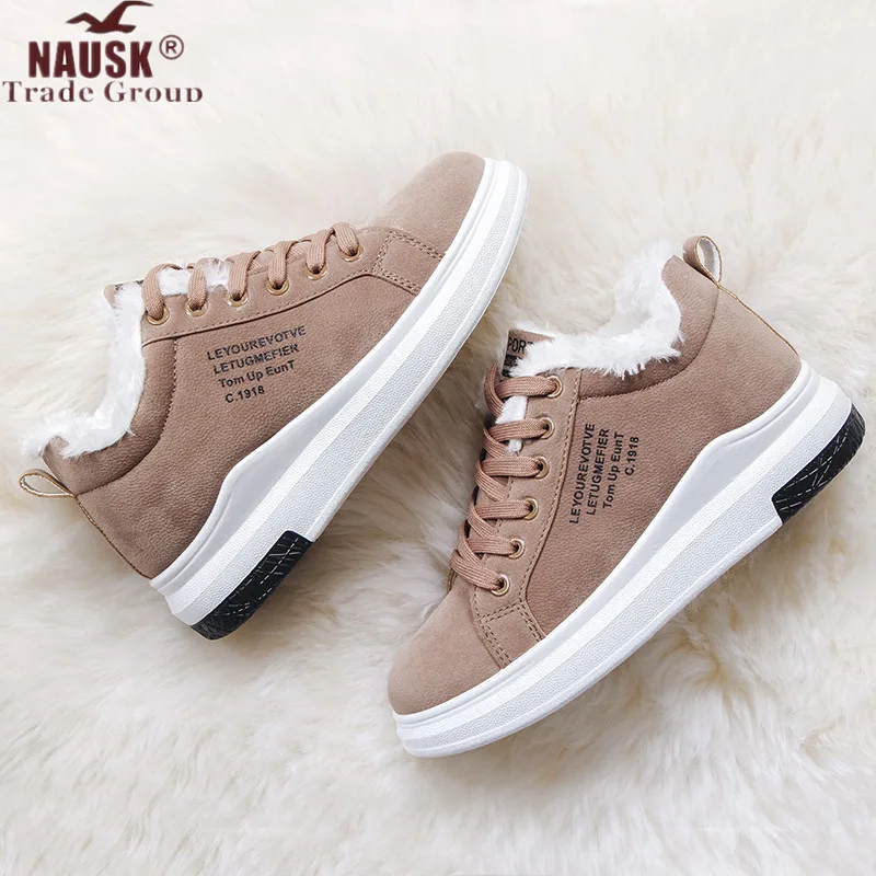 Хлопковая обувь новые женские Ботинки Зимняя обувь из вельвета и хлопка теплые зимние женские ботинки на толстой подошве женские хлопковые ботинки