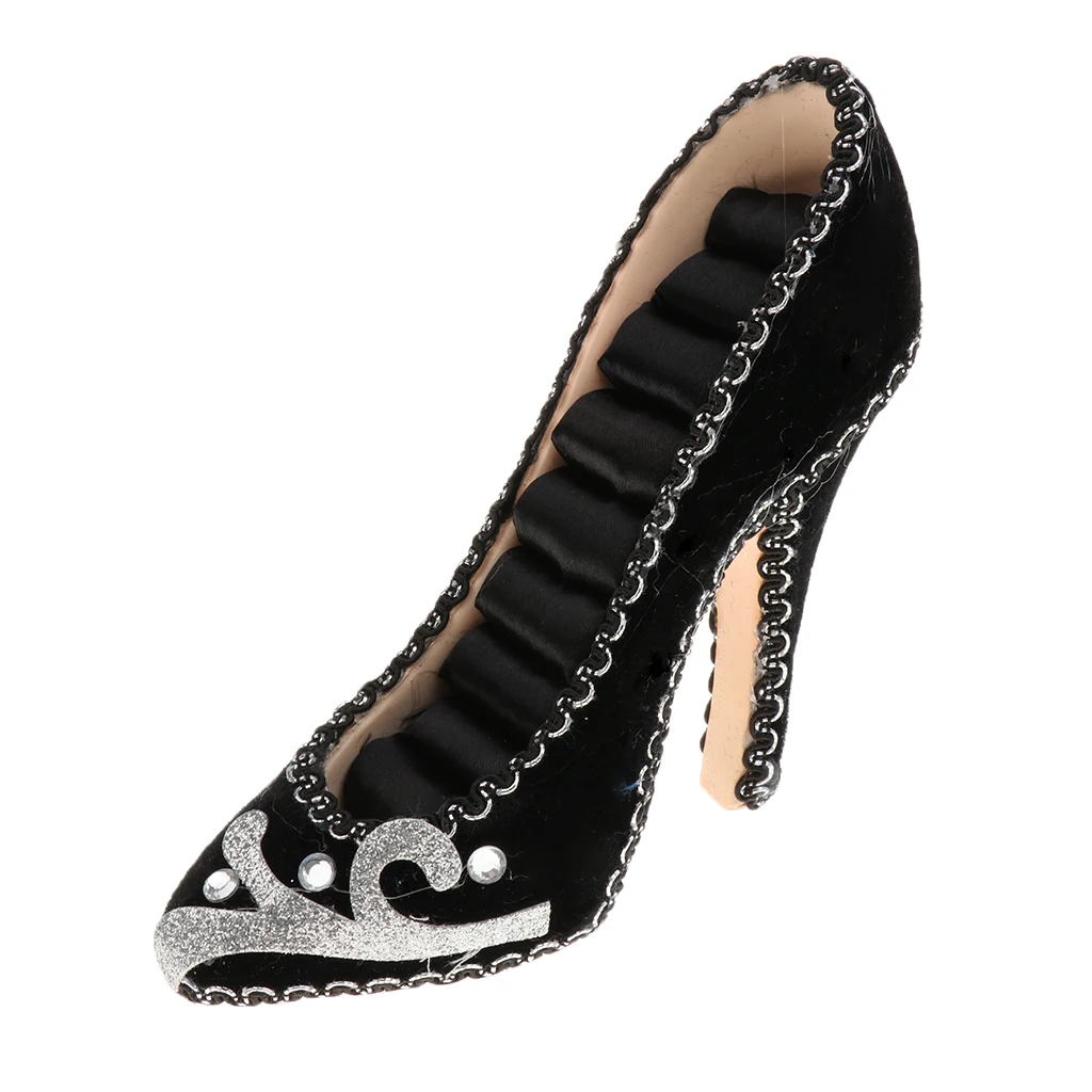 High-heel Shoe Cocktail Ring Show Display Jewelry Stand Holder Home Decoration